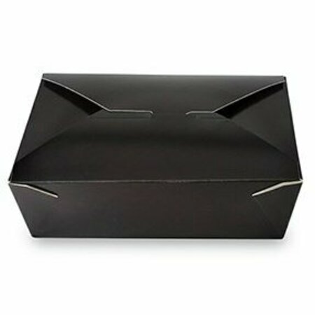 AMERICAREROYAL AmerCareRoyal #3 Folded Takeout Box Black 7.75 in. X 5.5 in. X 2.5 in., 50PK FTB3BK